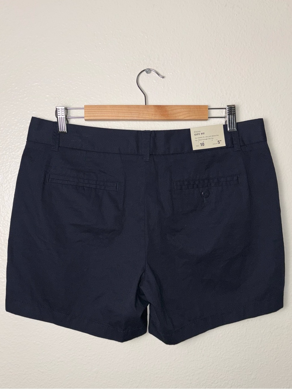 NWT J. Crew City Fit Chino Shorts Navy Blue 100% cotton 5" inseam women's 10 - Picture 10 of 15